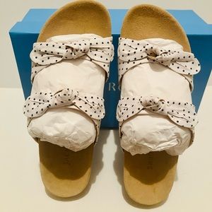 Jack Rogers Rose Double Leather White Black Women’s Sandals.